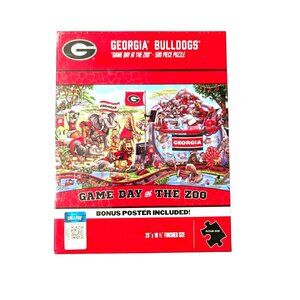 GEORGIA BULLDOGS 500 pc Puzzle “Game Day At The Zoo”  NEW SEALED